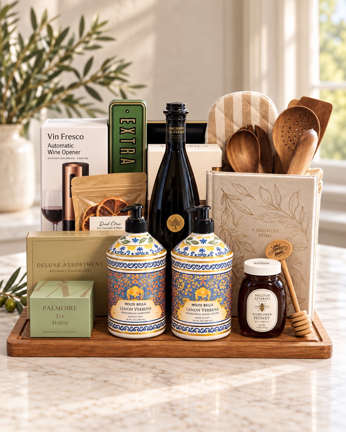 Concierge Collection closing gift collection arranged on a serving tray